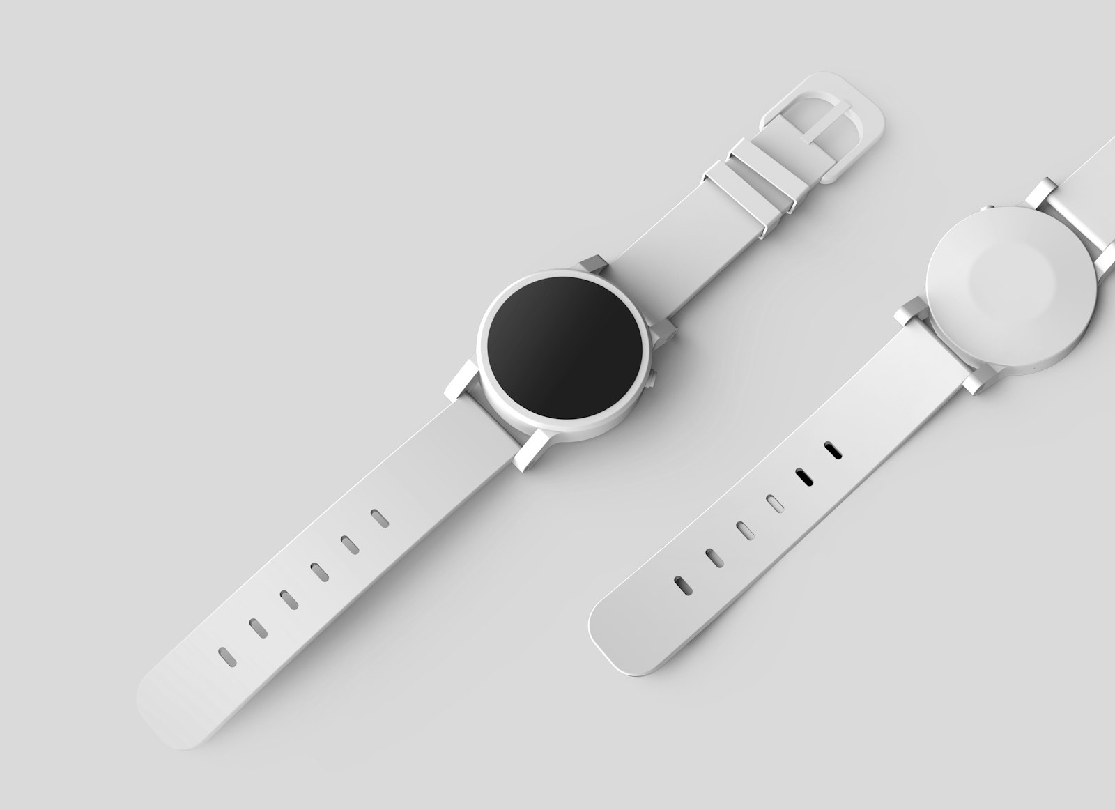 Assorted smart gadgets and a wearable laid out on a table